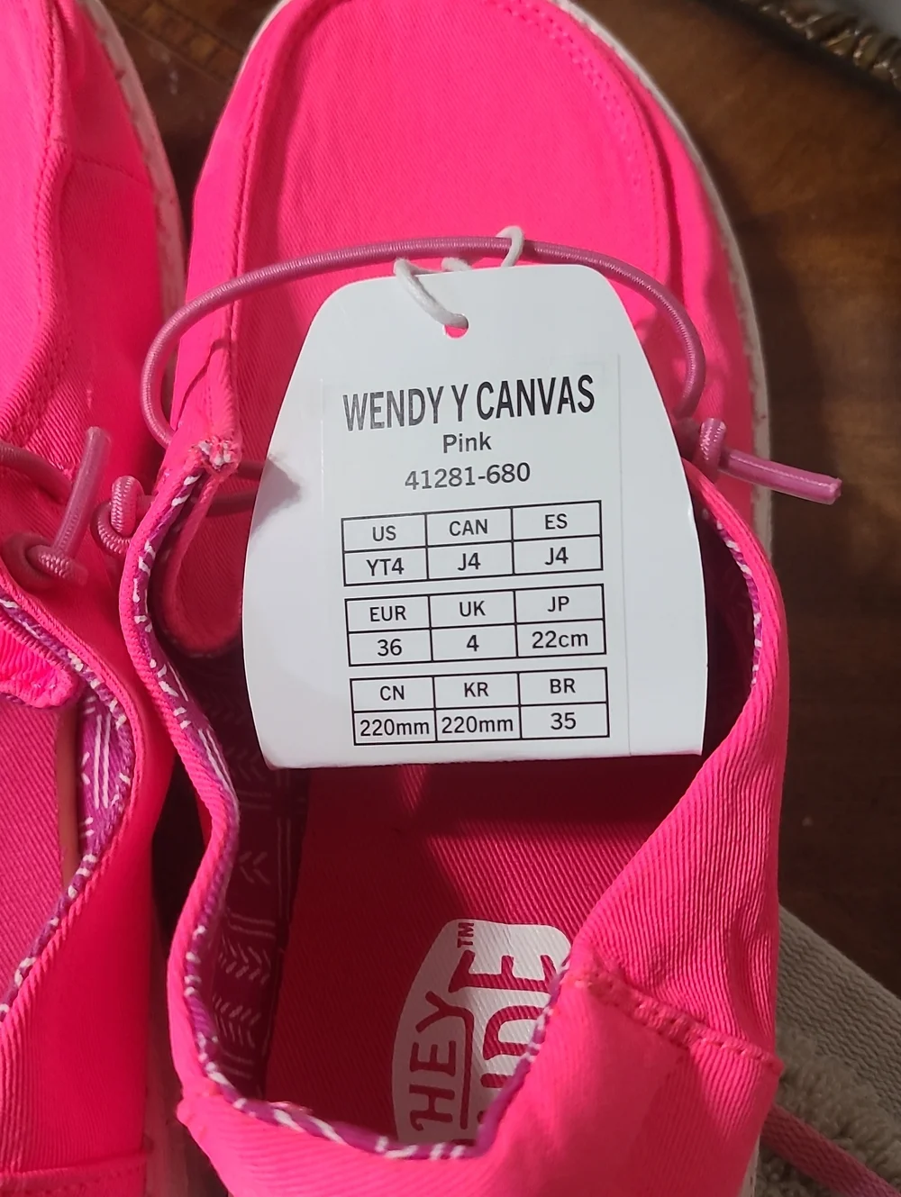 Hey Dude Kids Moccasins in Bright Pink